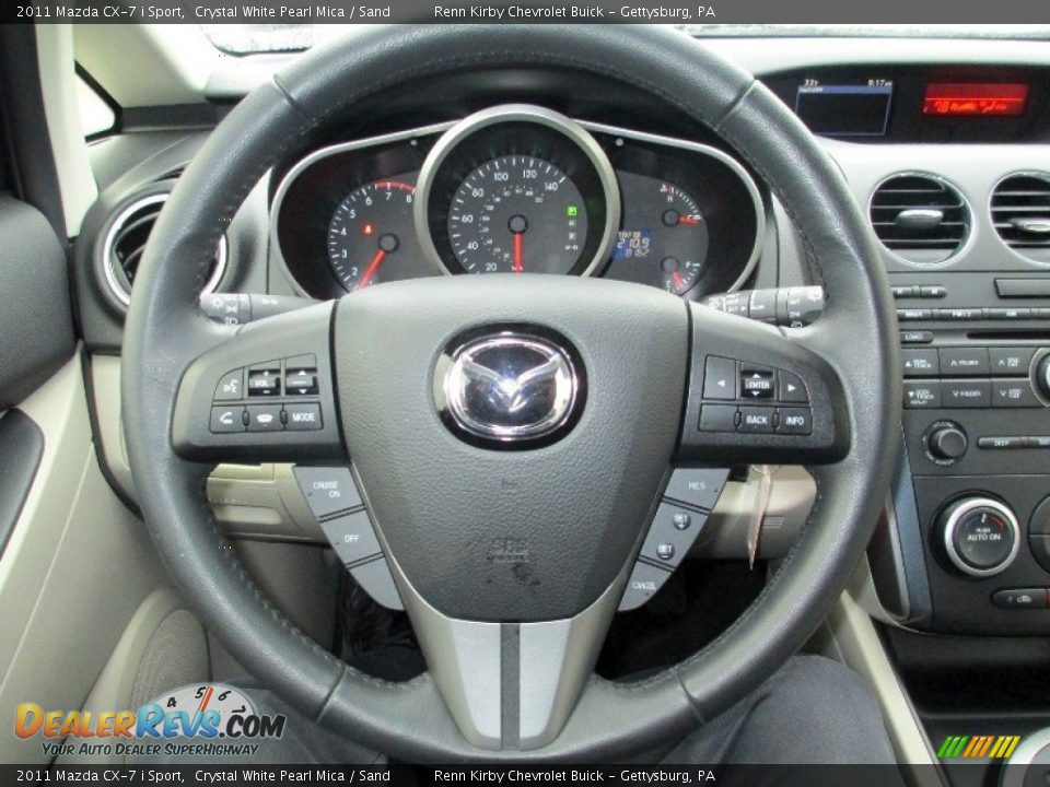 2011 Mazda CX-7 i Sport Crystal White Pearl Mica / Sand Photo #22