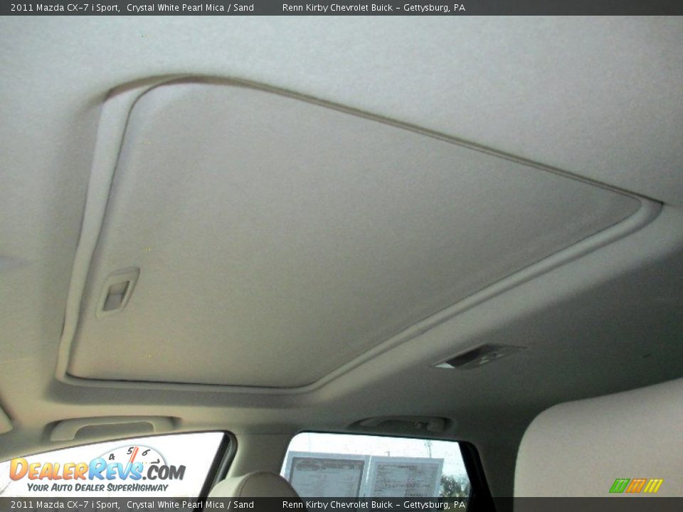 2011 Mazda CX-7 i Sport Crystal White Pearl Mica / Sand Photo #26