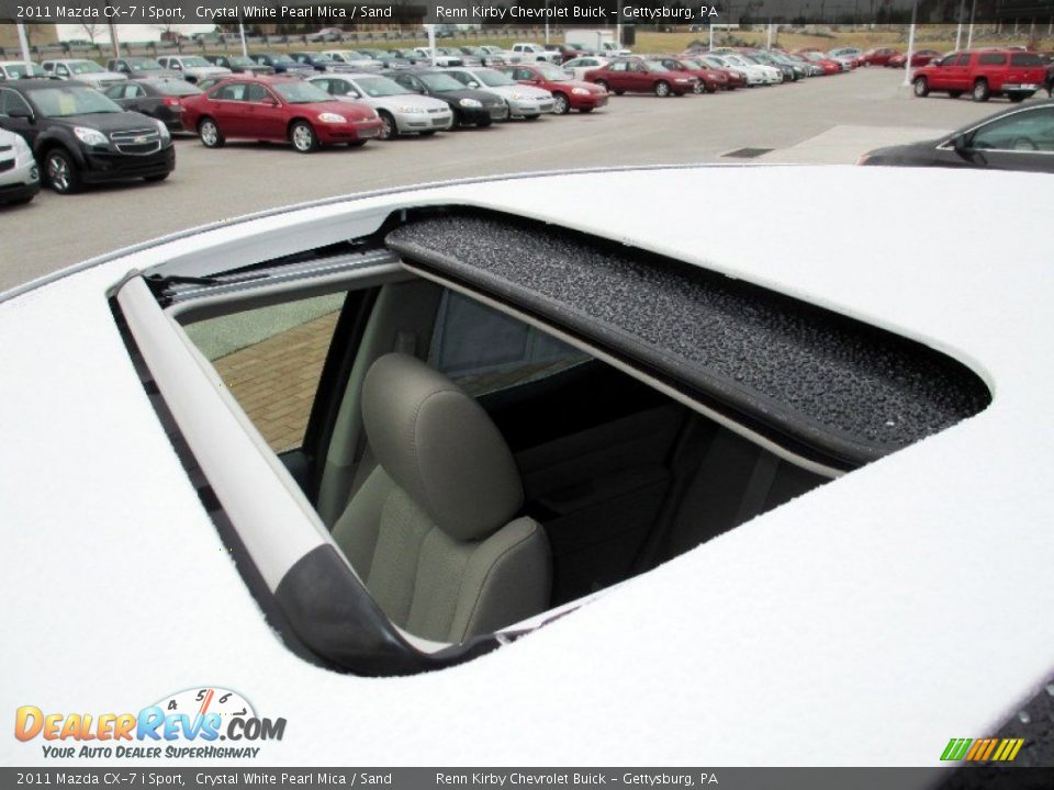 2011 Mazda CX-7 i Sport Crystal White Pearl Mica / Sand Photo #27