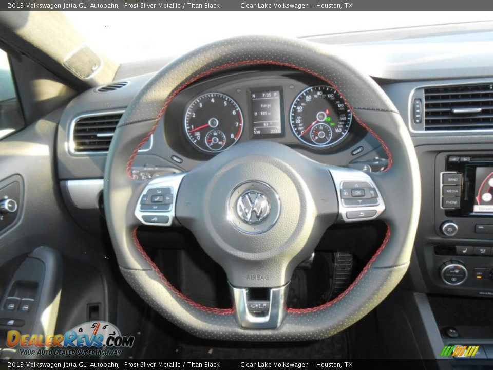 2013 Volkswagen Jetta GLI Autobahn Frost Silver Metallic / Titan Black Photo #15