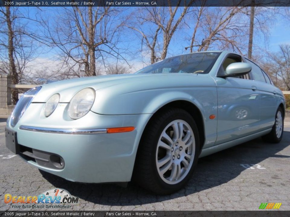 2005 Jaguar S-Type 3.0 Seafrost Metallic / Barley Photo #1