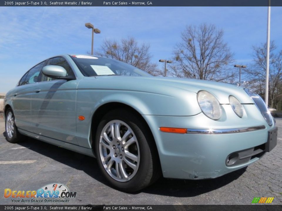 2005 Jaguar S-Type 3.0 Seafrost Metallic / Barley Photo #4