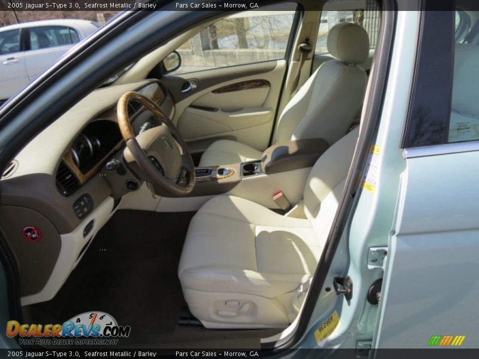 2005 Jaguar S-Type 3.0 Seafrost Metallic / Barley Photo #6