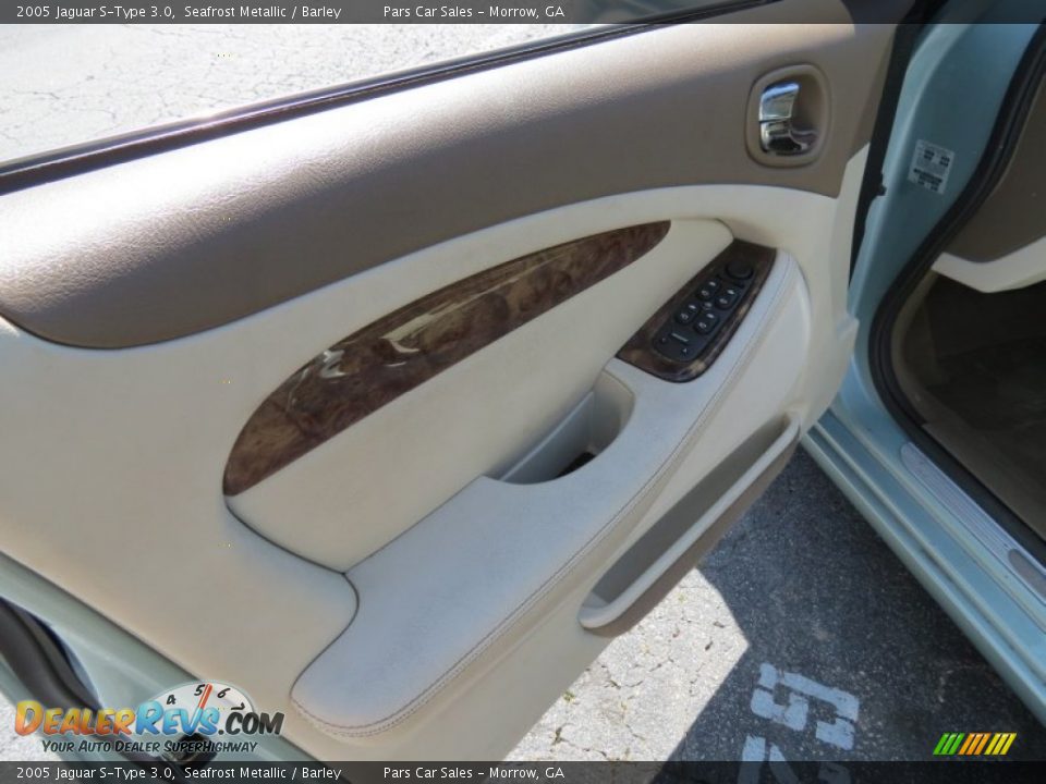 2005 Jaguar S-Type 3.0 Seafrost Metallic / Barley Photo #8