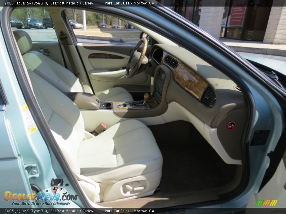 2005 Jaguar S-Type 3.0 Seafrost Metallic / Barley Photo #11
