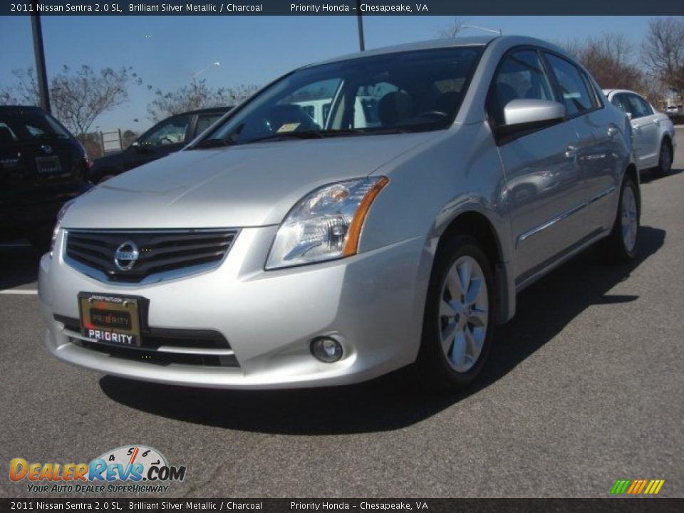 2011 Nissan Sentra 2.0 SL Brilliant Silver Metallic / Charcoal Photo #1