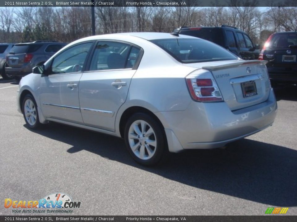 2011 Nissan Sentra 2.0 SL Brilliant Silver Metallic / Charcoal Photo #3