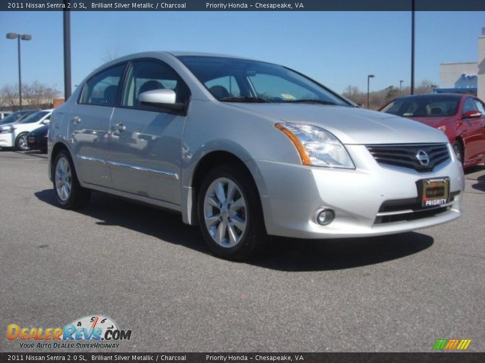 2011 Nissan Sentra 2.0 SL Brilliant Silver Metallic / Charcoal Photo #6