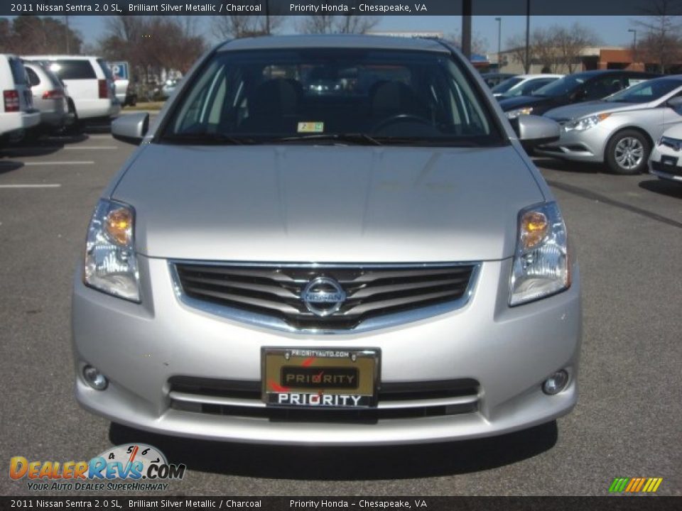 2011 Nissan Sentra 2.0 SL Brilliant Silver Metallic / Charcoal Photo #7