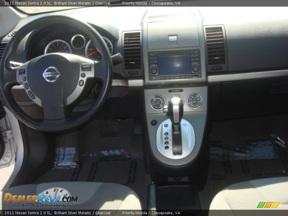 2011 Nissan Sentra 2.0 SL Brilliant Silver Metallic / Charcoal Photo #12