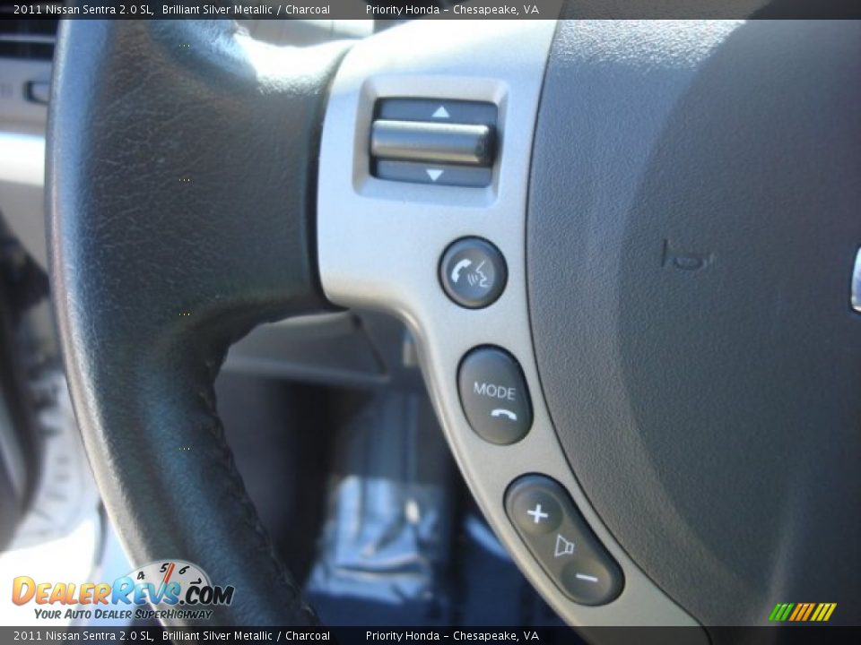 2011 Nissan Sentra 2.0 SL Brilliant Silver Metallic / Charcoal Photo #16