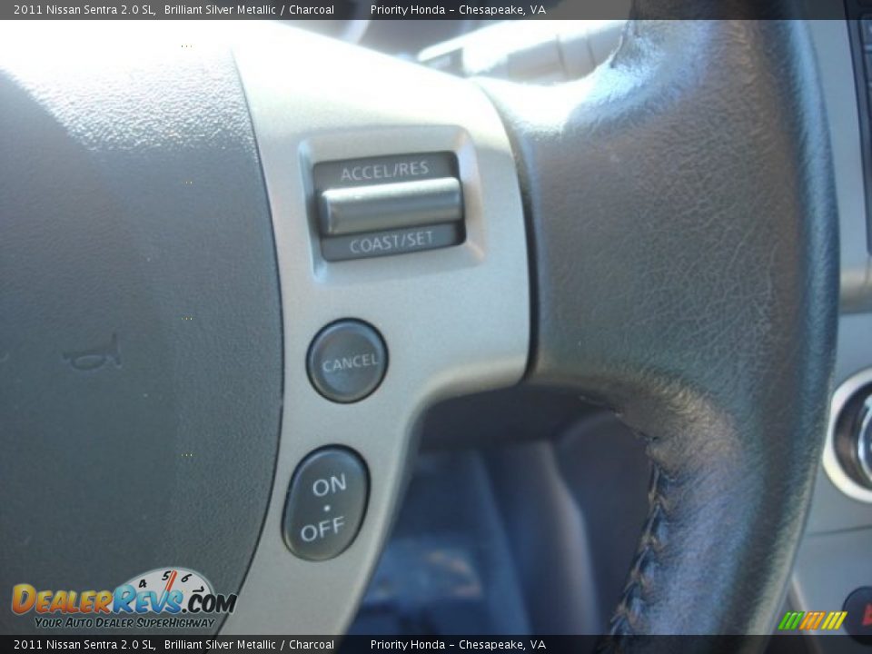 2011 Nissan Sentra 2.0 SL Brilliant Silver Metallic / Charcoal Photo #17