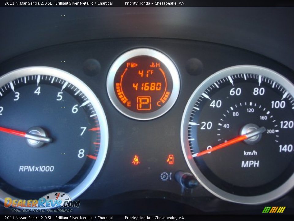 2011 Nissan Sentra 2.0 SL Brilliant Silver Metallic / Charcoal Photo #18