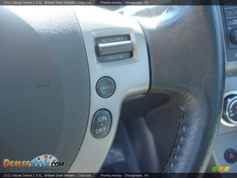 2011 Nissan Sentra 2.0 SL Brilliant Silver Metallic / Charcoal Photo #25