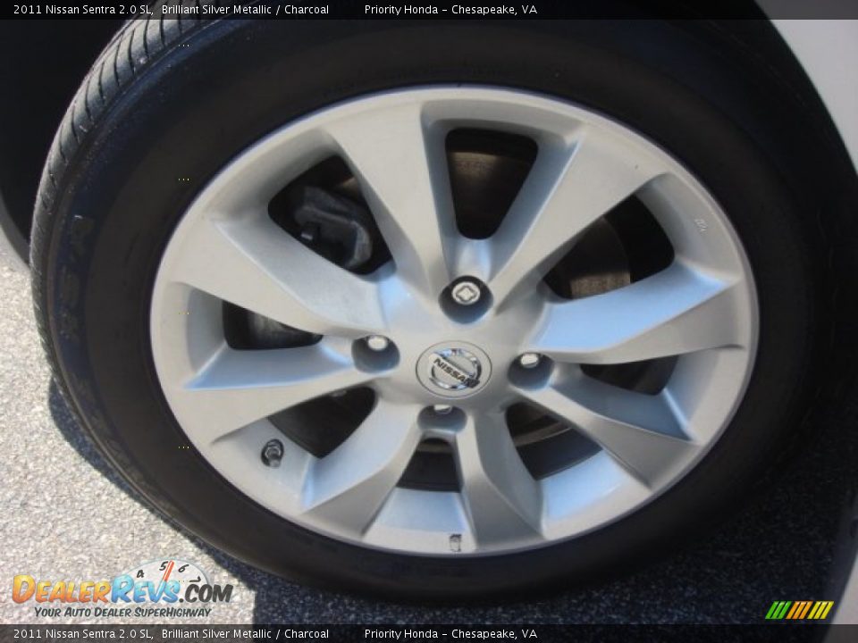 2011 Nissan Sentra 2.0 SL Brilliant Silver Metallic / Charcoal Photo #27