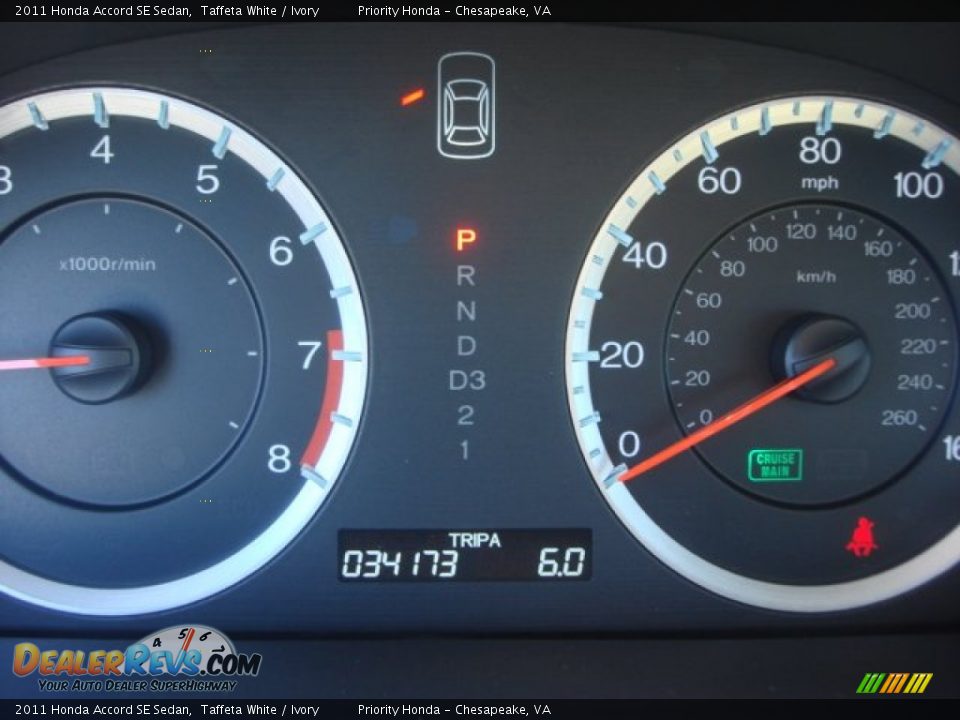 2011 Honda Accord SE Sedan Taffeta White / Ivory Photo #18