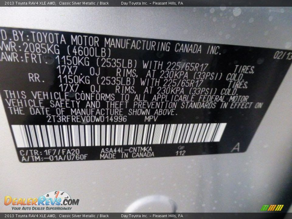 2013 Toyota RAV4 XLE AWD Classic Silver Metallic / Black Photo #19