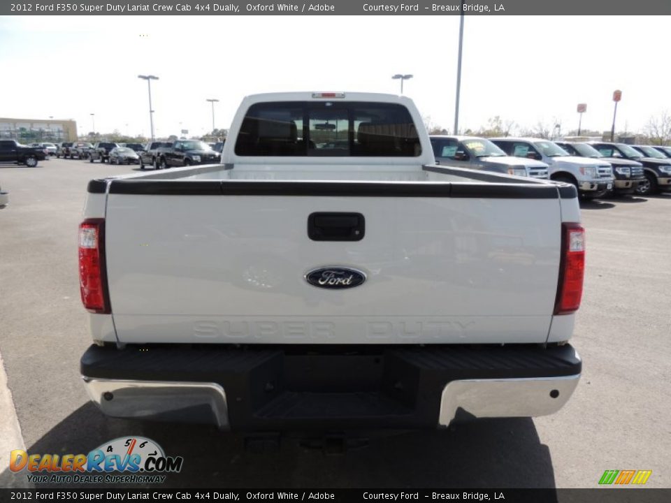 2012 Ford F350 Super Duty Lariat Crew Cab 4x4 Dually Oxford White / Adobe Photo #3