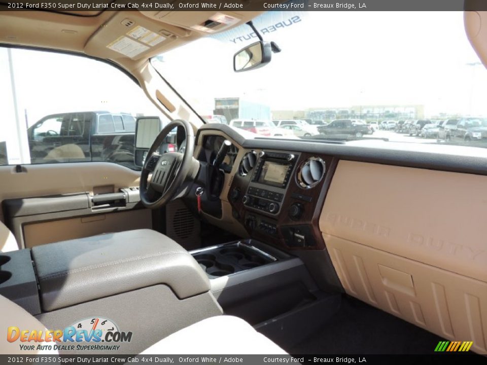 2012 Ford F350 Super Duty Lariat Crew Cab 4x4 Dually Oxford White / Adobe Photo #6