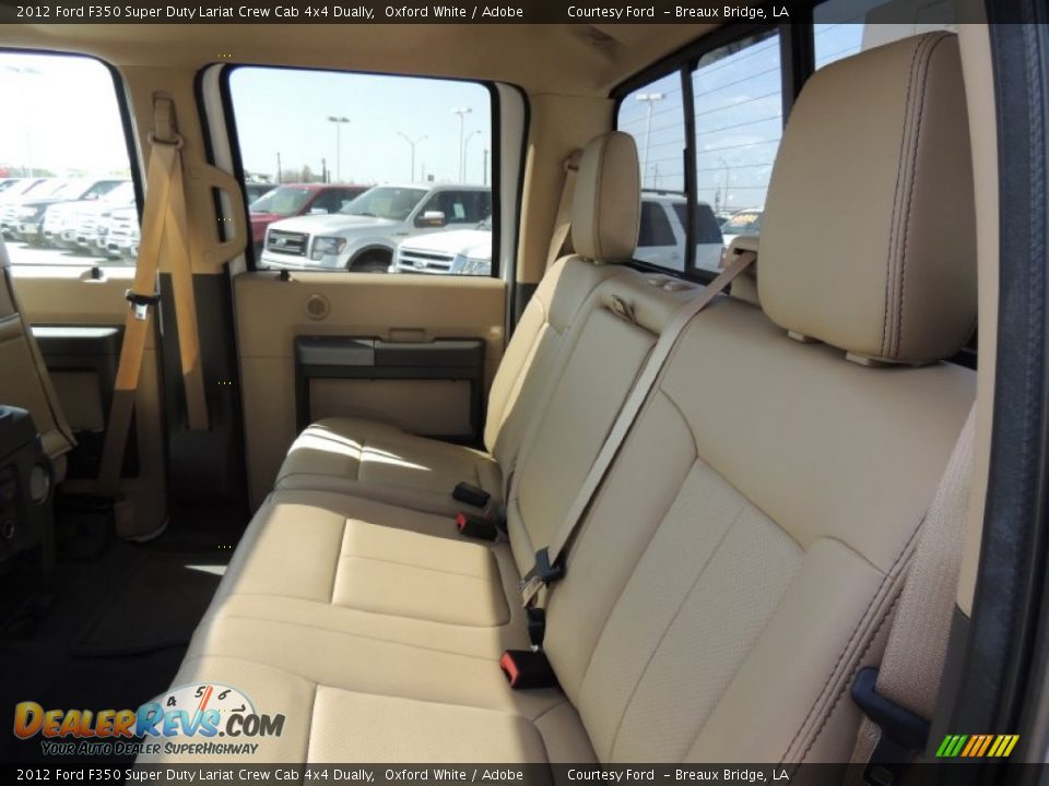 2012 Ford F350 Super Duty Lariat Crew Cab 4x4 Dually Oxford White / Adobe Photo #11