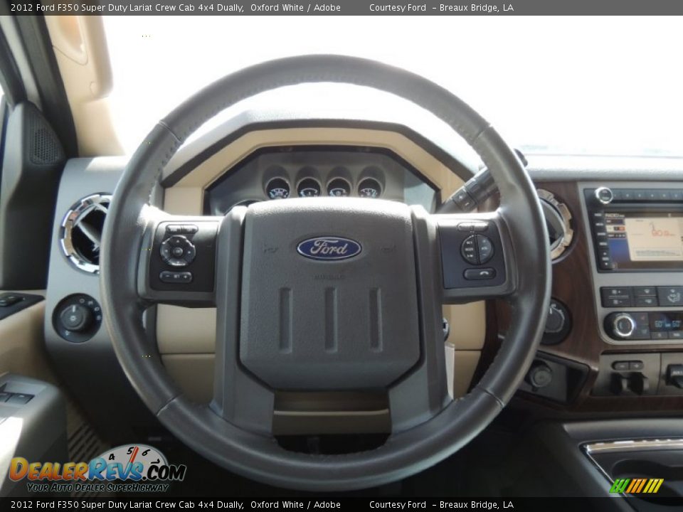 2012 Ford F350 Super Duty Lariat Crew Cab 4x4 Dually Oxford White / Adobe Photo #15