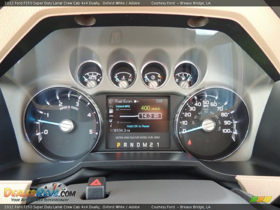 2012 Ford F350 Super Duty Lariat Crew Cab 4x4 Dually Oxford White / Adobe Photo #16