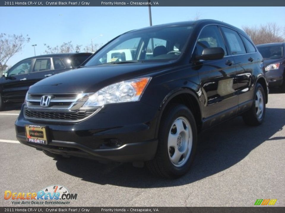 2011 Honda CR-V LX Crystal Black Pearl / Gray Photo #1