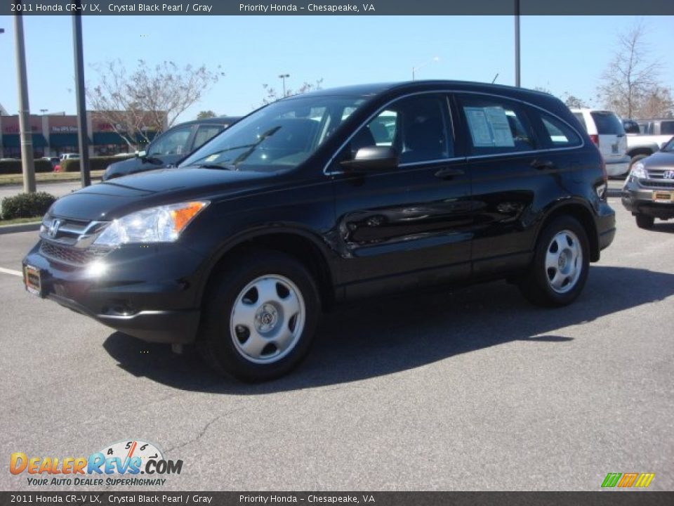 2011 Honda CR-V LX Crystal Black Pearl / Gray Photo #2
