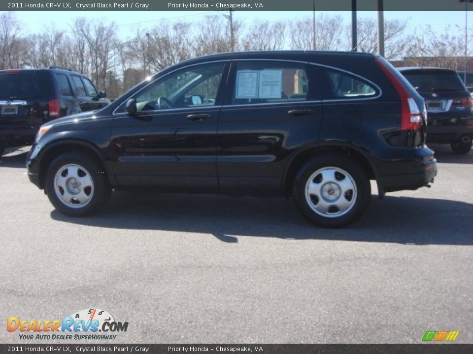 2011 Honda CR-V LX Crystal Black Pearl / Gray Photo #3