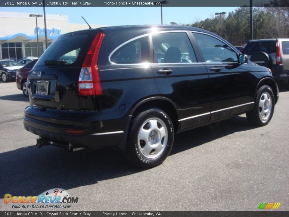 2011 Honda CR-V LX Crystal Black Pearl / Gray Photo #5