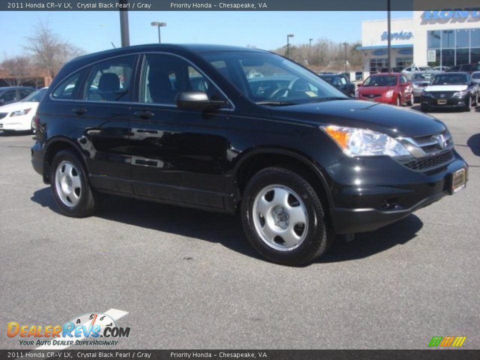 2011 Honda CR-V LX Crystal Black Pearl / Gray Photo #7