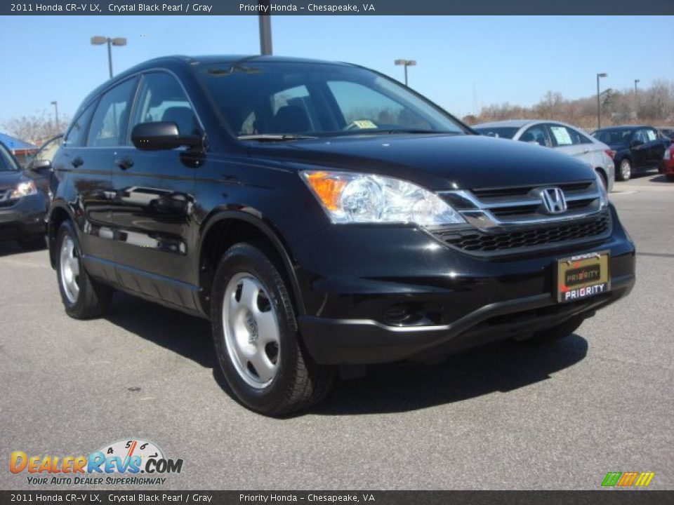 2011 Honda CR-V LX Crystal Black Pearl / Gray Photo #8