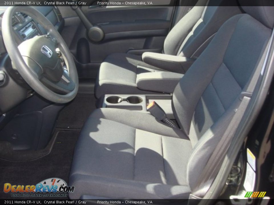 2011 Honda CR-V LX Crystal Black Pearl / Gray Photo #10