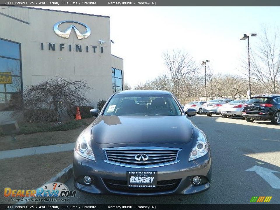 2011 Infiniti G 25 x AWD Sedan Blue Slate / Graphite Photo #1