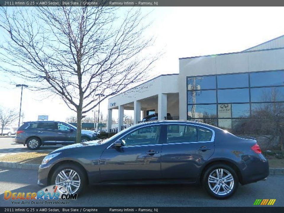2011 Infiniti G 25 x AWD Sedan Blue Slate / Graphite Photo #4