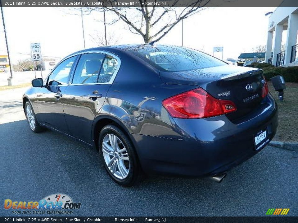 2011 Infiniti G 25 x AWD Sedan Blue Slate / Graphite Photo #5