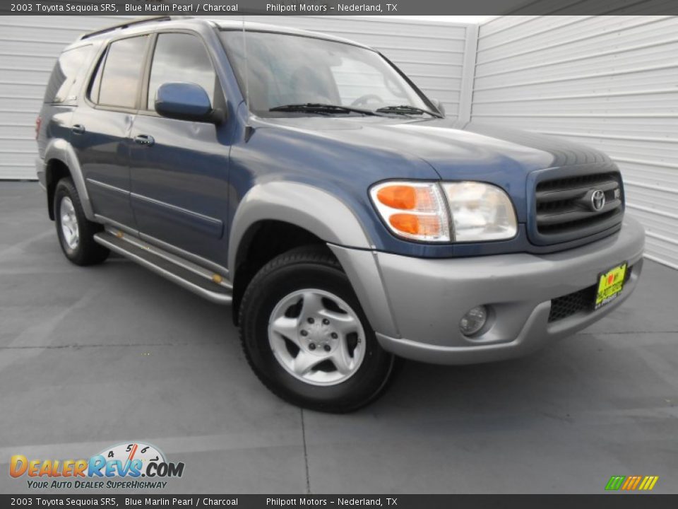 2003 Toyota Sequoia SR5 Blue Marlin Pearl / Charcoal Photo #1