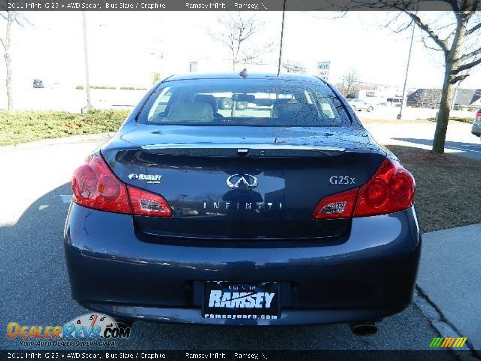 2011 Infiniti G 25 x AWD Sedan Blue Slate / Graphite Photo #6