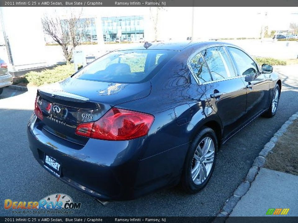 2011 Infiniti G 25 x AWD Sedan Blue Slate / Graphite Photo #7
