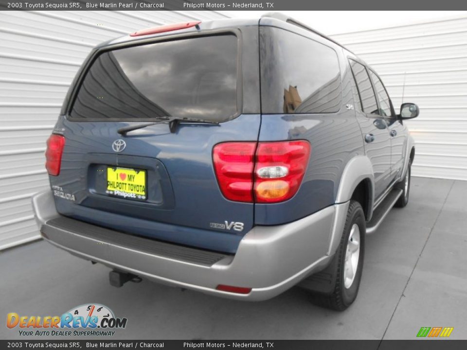 2003 Toyota Sequoia SR5 Blue Marlin Pearl / Charcoal Photo #4