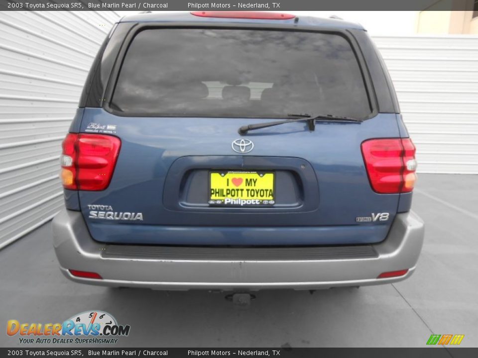 2003 Toyota Sequoia SR5 Blue Marlin Pearl / Charcoal Photo #5