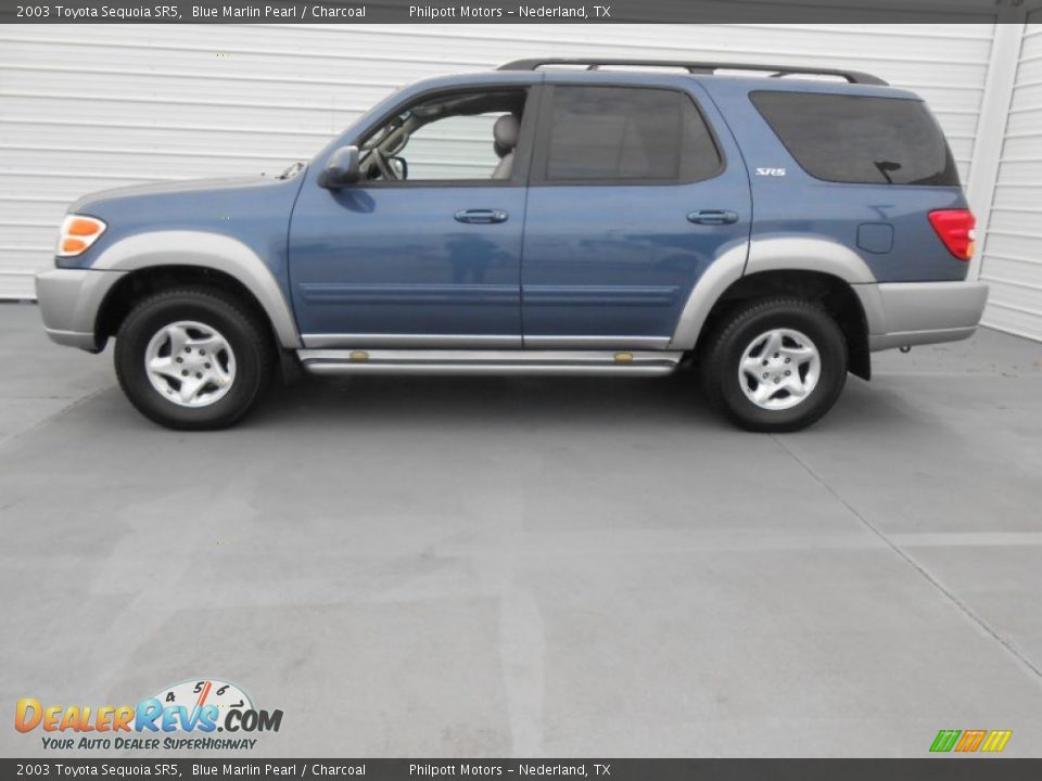 2003 Toyota Sequoia SR5 Blue Marlin Pearl / Charcoal Photo #6