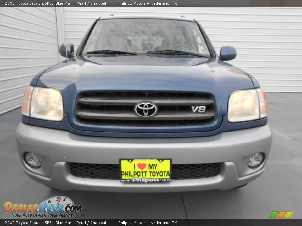 2003 Toyota Sequoia SR5 Blue Marlin Pearl / Charcoal Photo #8