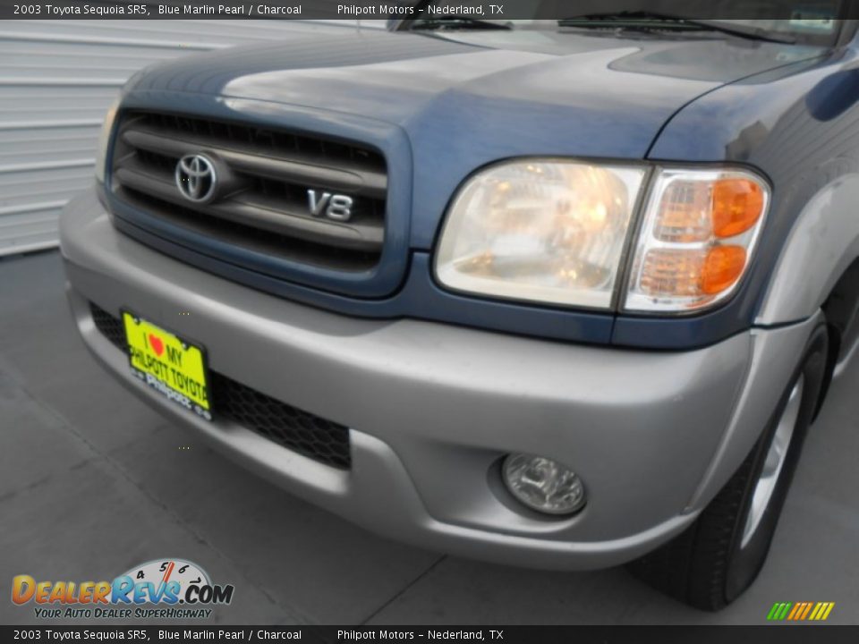 2003 Toyota Sequoia SR5 Blue Marlin Pearl / Charcoal Photo #10