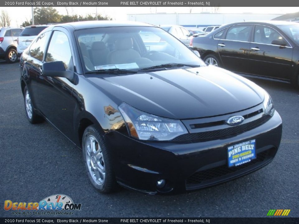 2010 Ford Focus SE Coupe Ebony Black / Medium Stone Photo #3