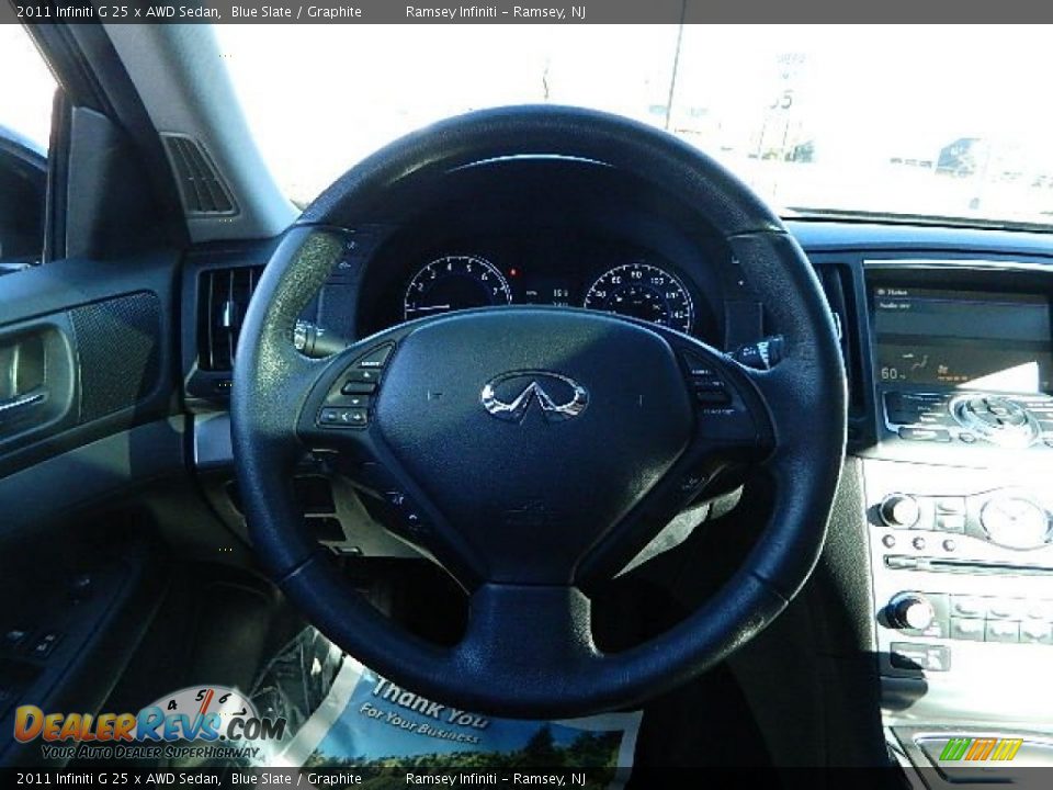 2011 Infiniti G 25 x AWD Sedan Blue Slate / Graphite Photo #18