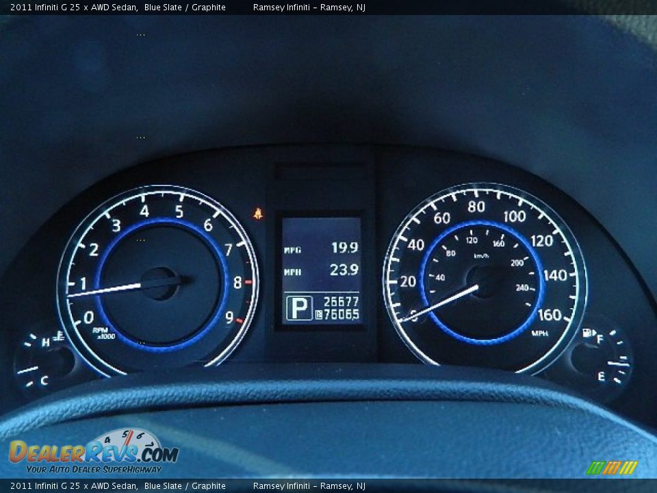 2011 Infiniti G 25 x AWD Sedan Blue Slate / Graphite Photo #19
