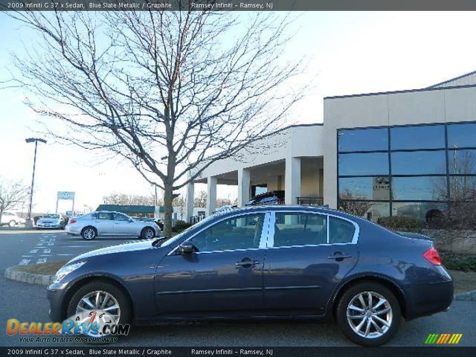 2009 Infiniti G 37 x Sedan Blue Slate Metallic / Graphite Photo #4