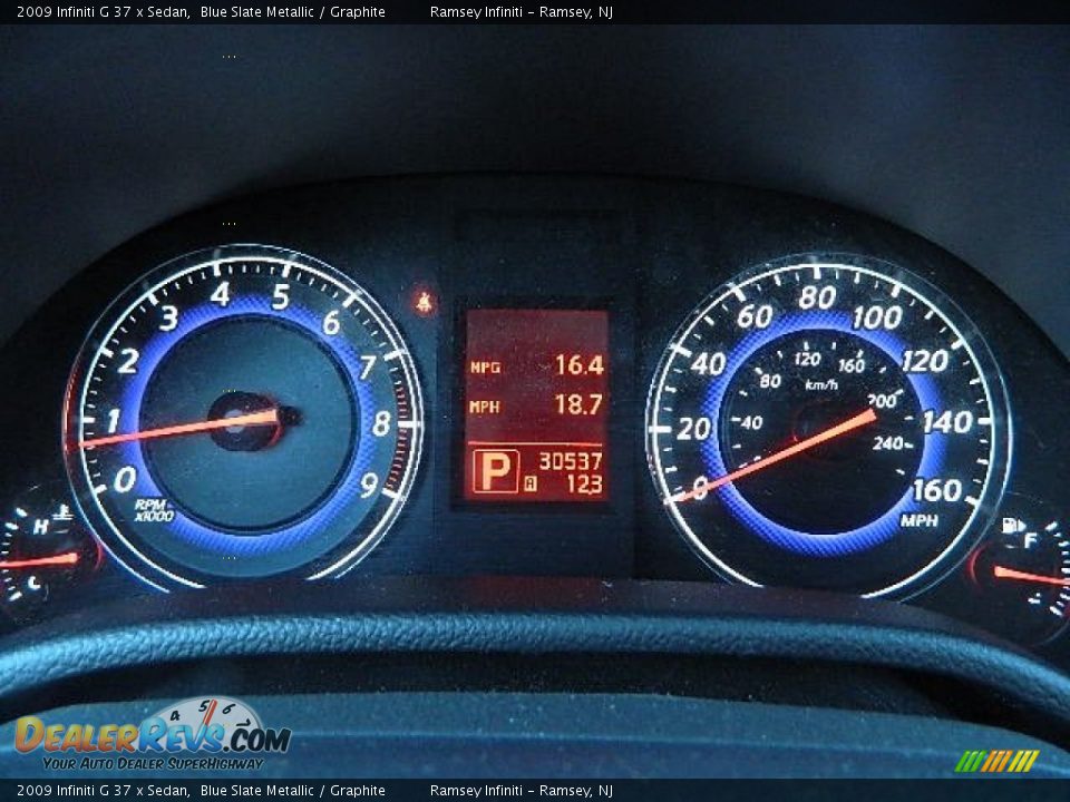 2009 Infiniti G 37 x Sedan Blue Slate Metallic / Graphite Photo #17