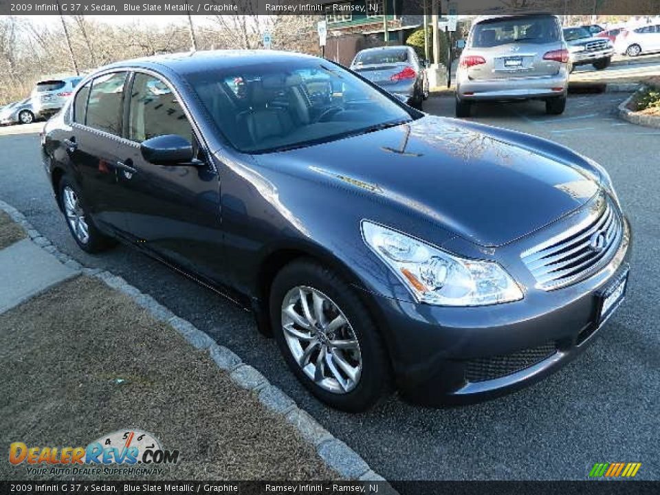 2009 Infiniti G 37 x Sedan Blue Slate Metallic / Graphite Photo #8